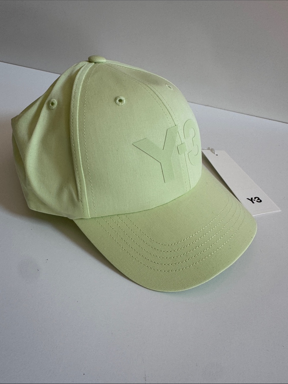 Y-3 Adidas Yohji Yamamoto Logo Cap Almost Lime Green NWT OSFM